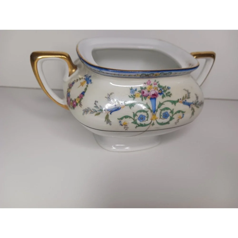 Set of 3 Union K Fine Bone China Floral Tea Cup Saucer & Sugar Bowl‎ Czech Read